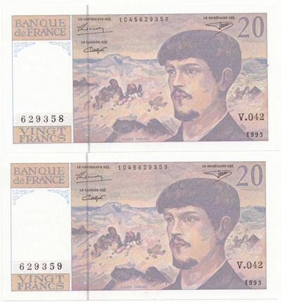 France 1993 20 Francs, Unci... image