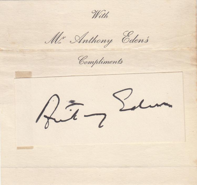 Anthony Eden signature on c... image