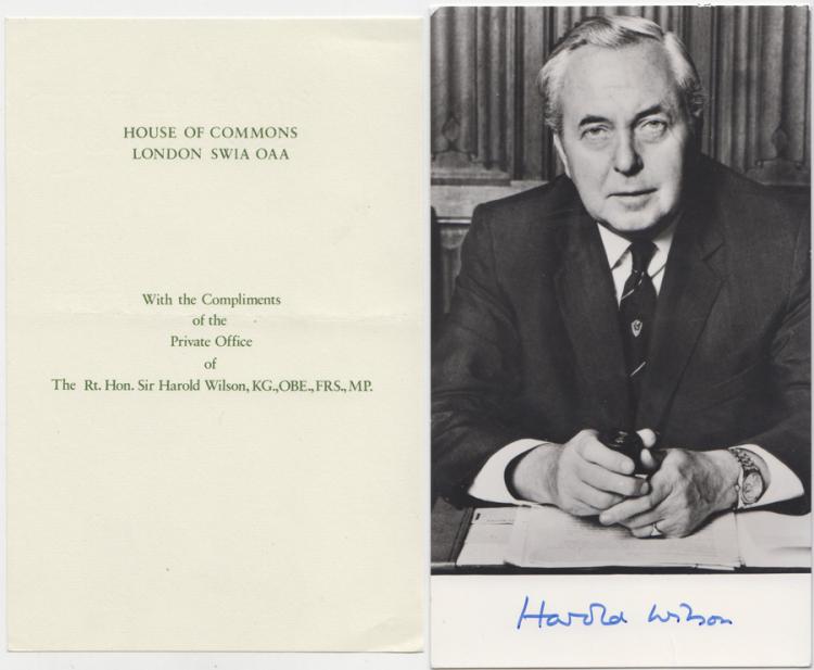 Harold Wilson signed Photog... image