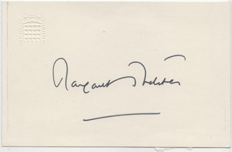 Margaret Thatcher signature... image