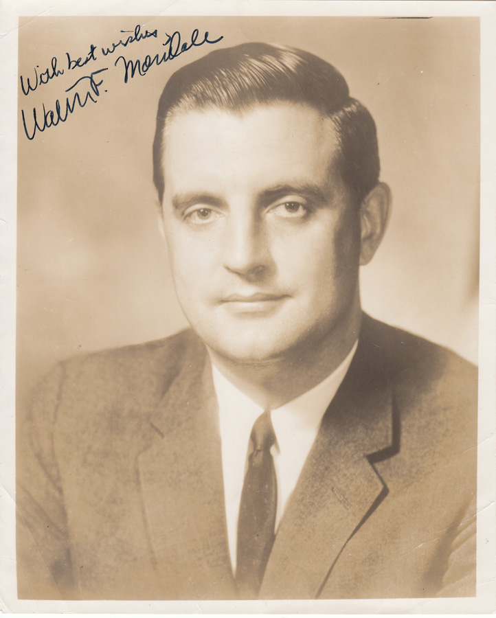 Walter Mondale signed photo... image