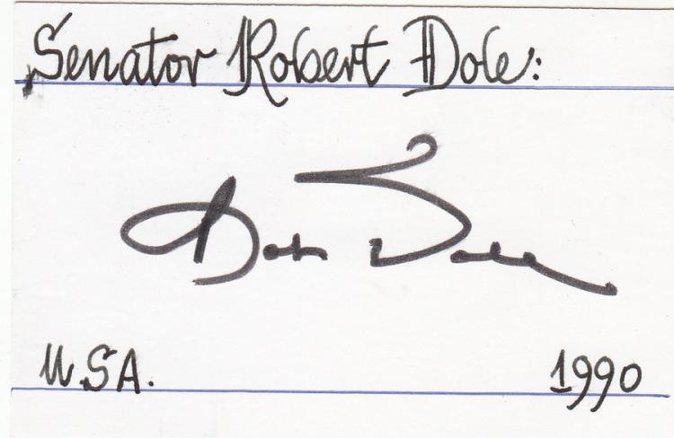 Robert (Bob) Dole signature... image