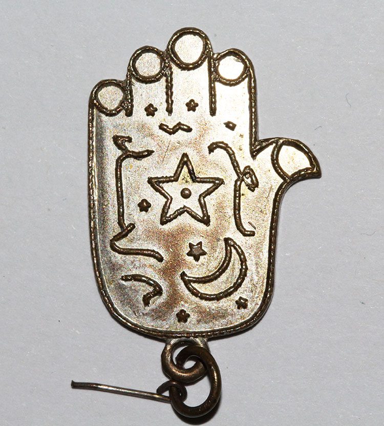 Antique Hamsa Pendant in ba... image