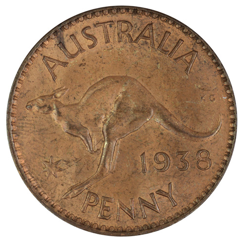 Australia 1938 Penny, Gem image