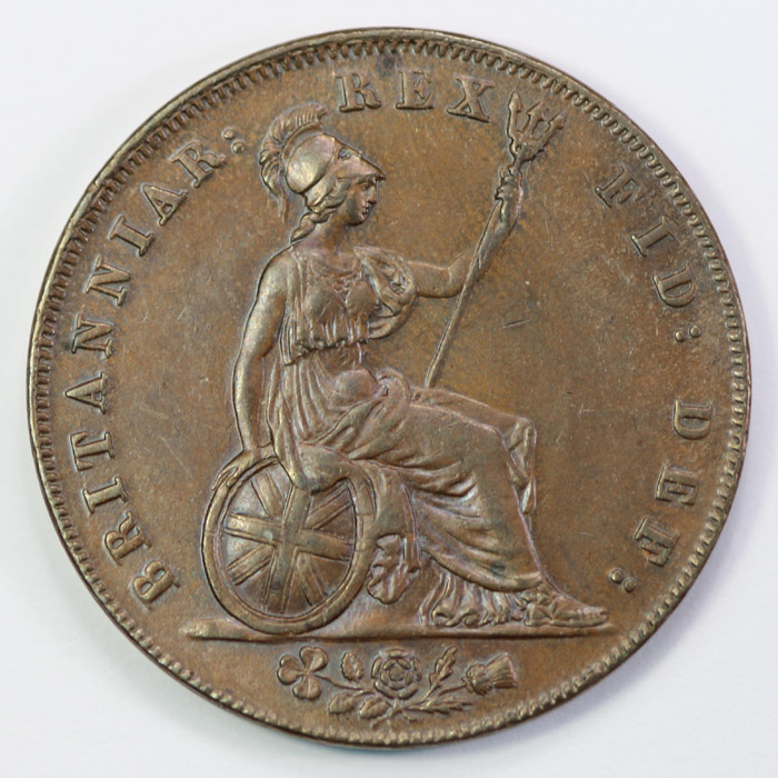 Great Britain 1827 Halfpenn... image