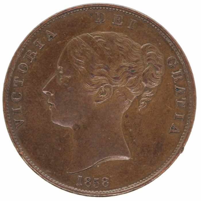 Great Britain 1858 Penny, V... image