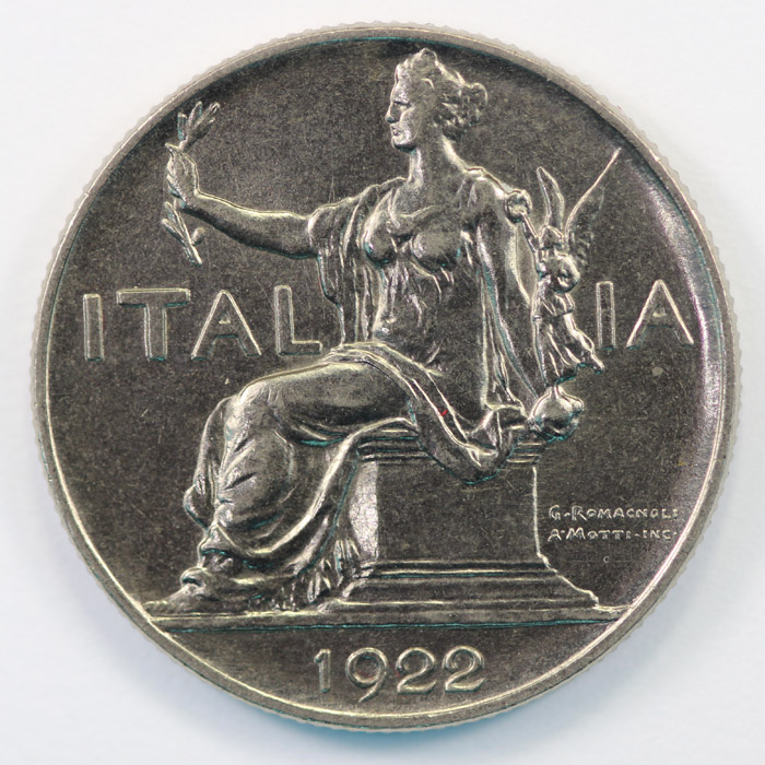 Italy 1922 R Lire, Uncircul... image