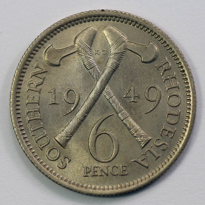 Southern Rhodesia 1949 Sixp... image