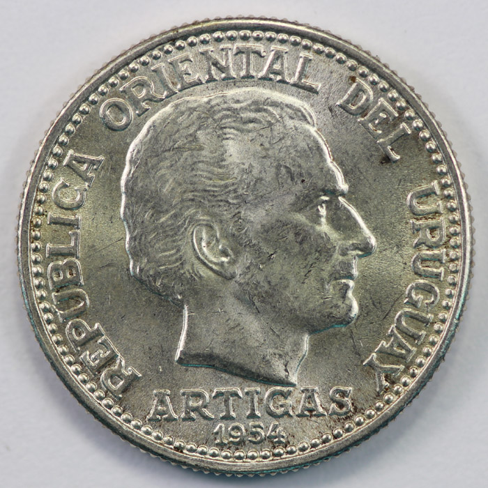 Uruguay 1954 20 Centesimos,... image