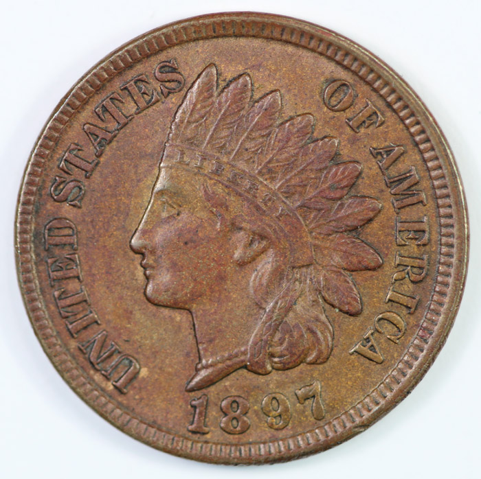 USA 1897 Cent, Brown Choice... image