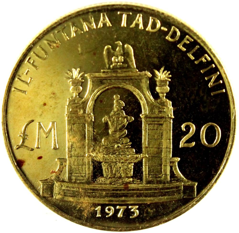 Malta. 1973 Gold (0.916) £2... image