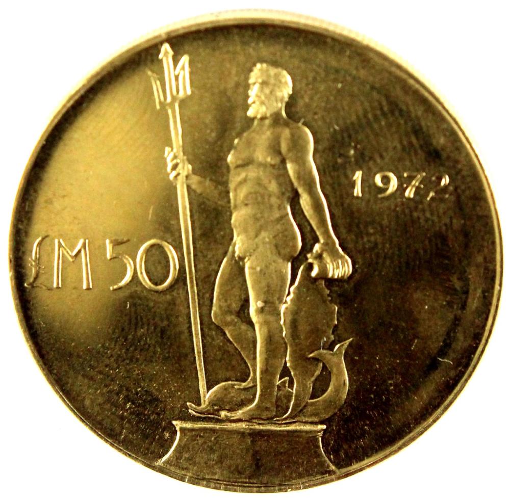 Malta. 1972 Gold (0.916) £5... image