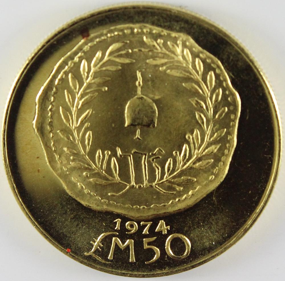 Malta. 1974 Gold (0.916) £5... image