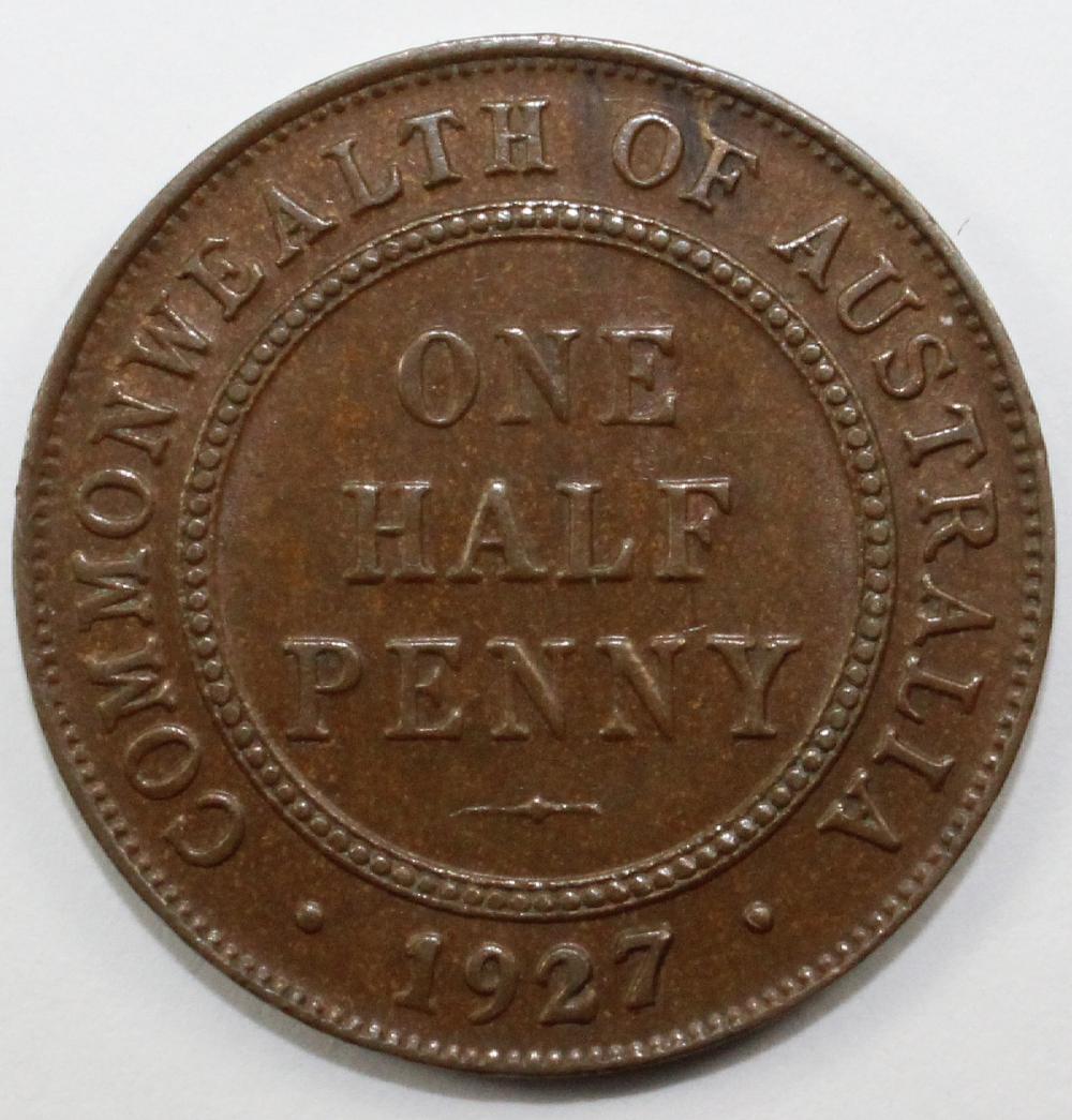 Australia. 1927 Halfpenny, ... image