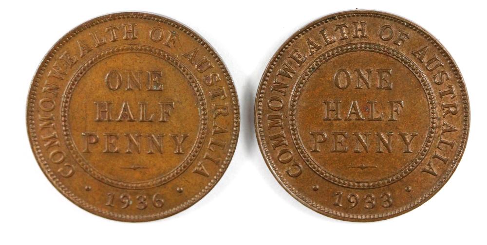 Australia. 1933 & 1936 Half... image