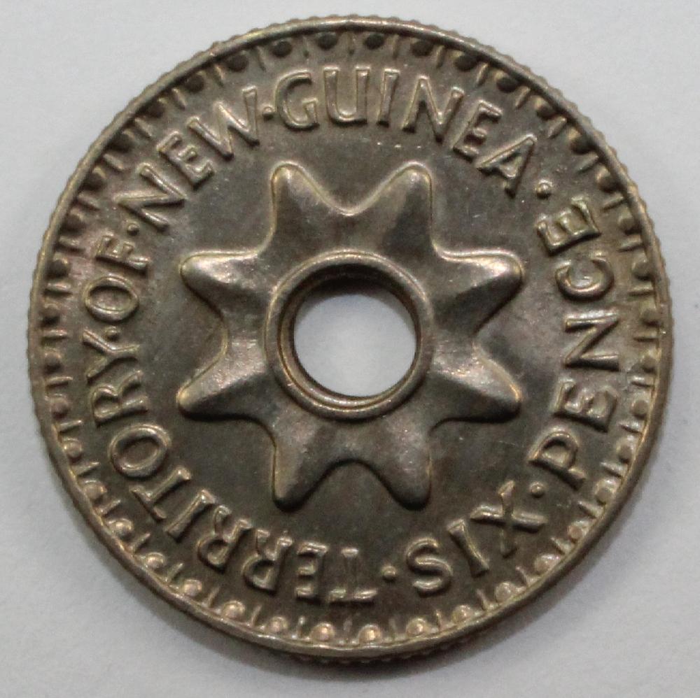 New Guinea. 1943 Sixpence, ... image