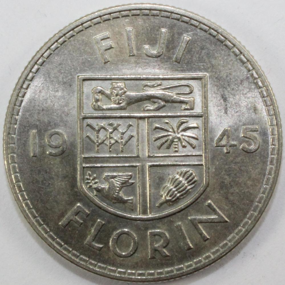 Fiji. 1945 Florin, virtuall... image