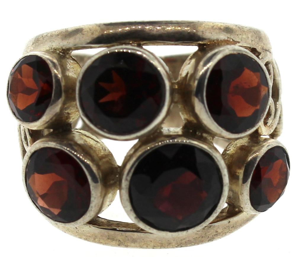 Garnet Ring in Sterling (92... image