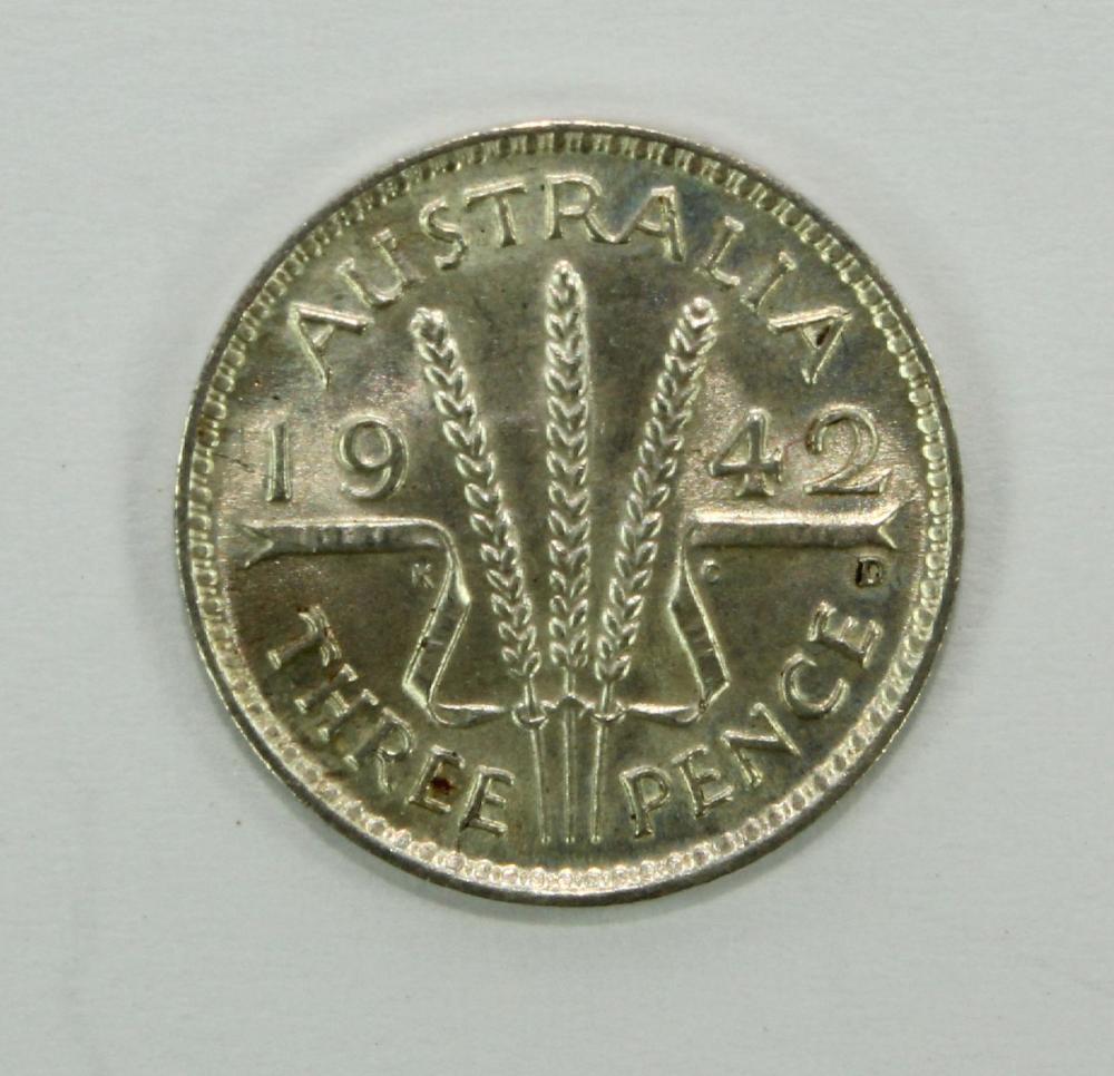 Australia 1942 D Threepence... image