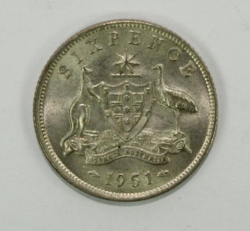 Australia 1951 Sixpence, Ch... image