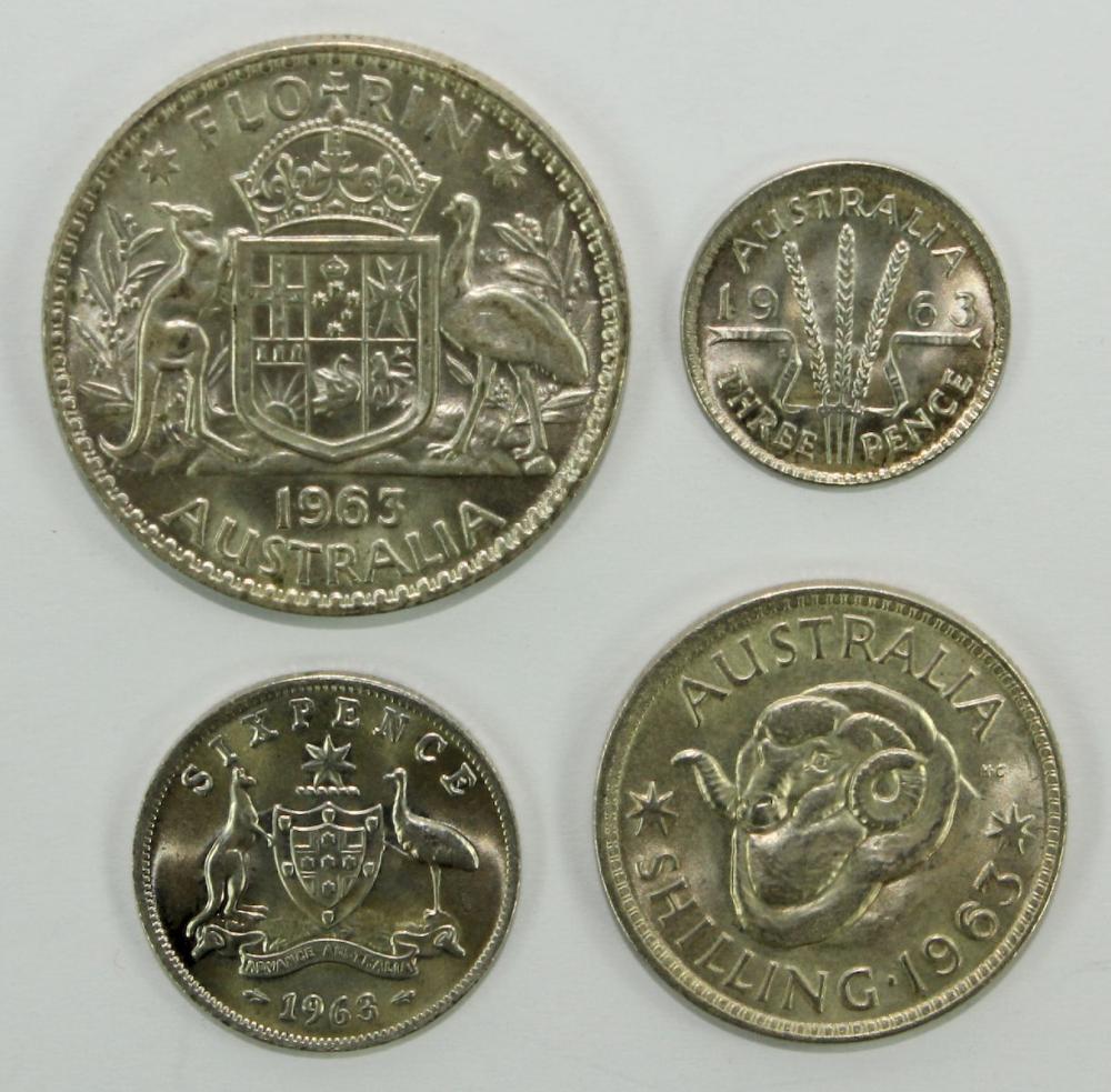 Australia 1963 Silver 3d, 6... image