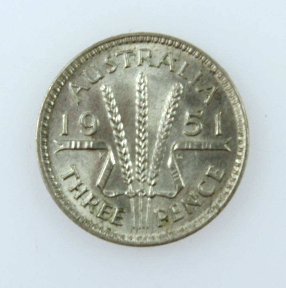 Australia 1951 Threepence, ... image