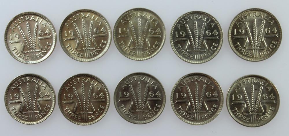 Australia 1964 Threepences,... image