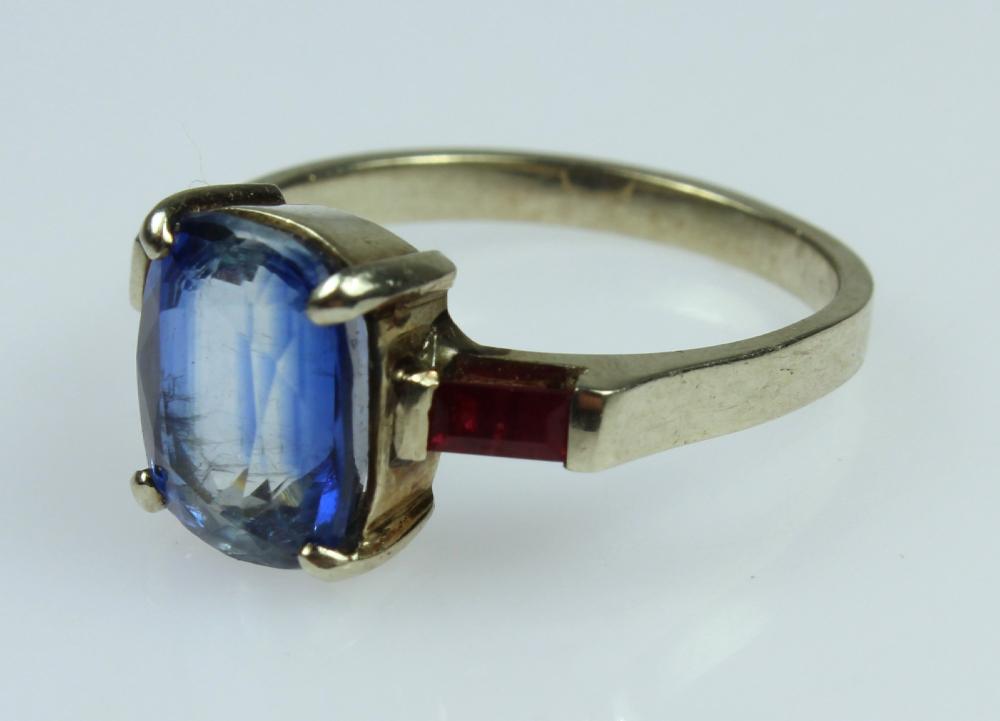 Kyanite & Ruby Ring in 9ct ... image