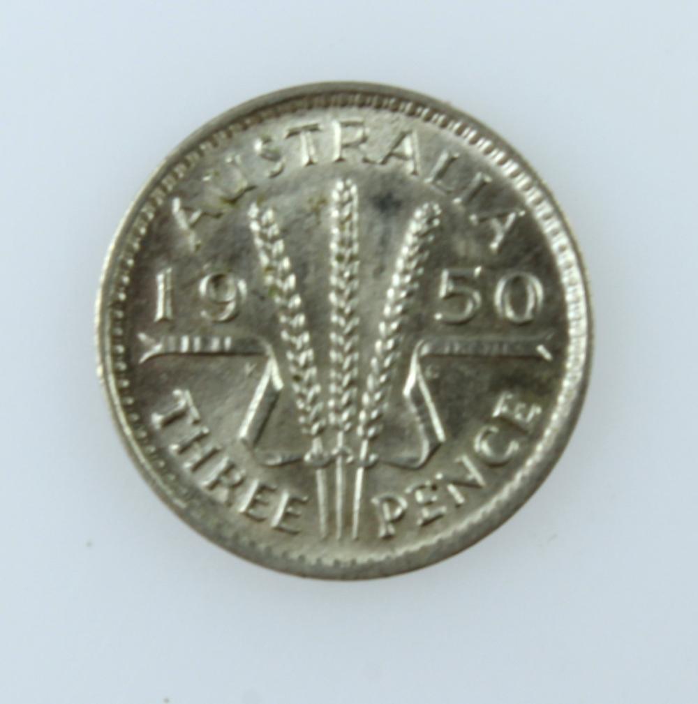 Australia 1950 Threepence, ... image