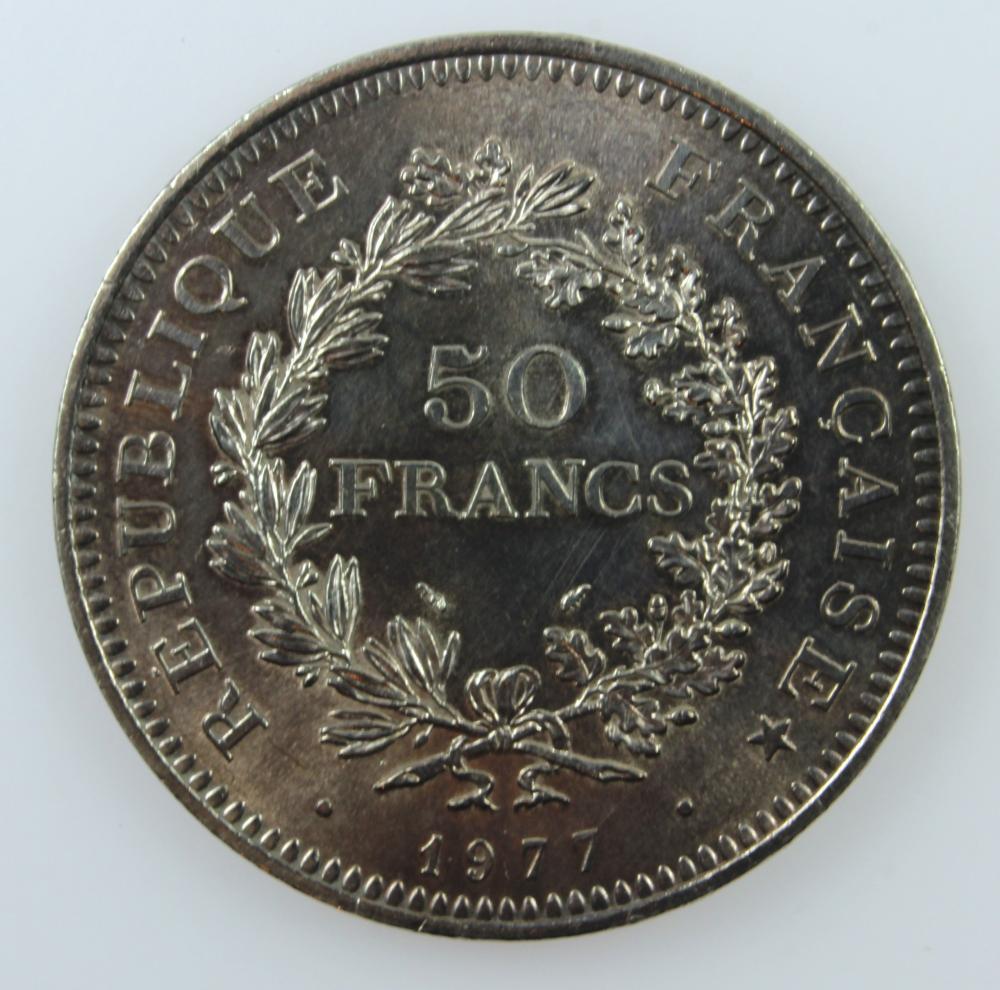 France 1977 Silver (900) 50... image