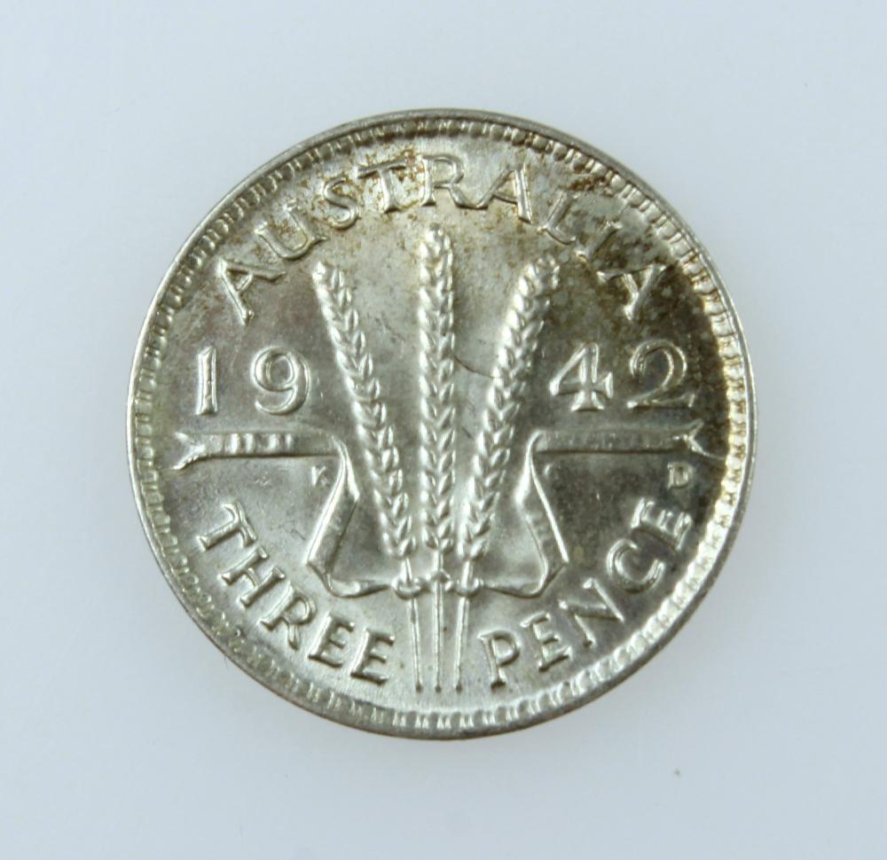 Australia 1942 D Threepence... image