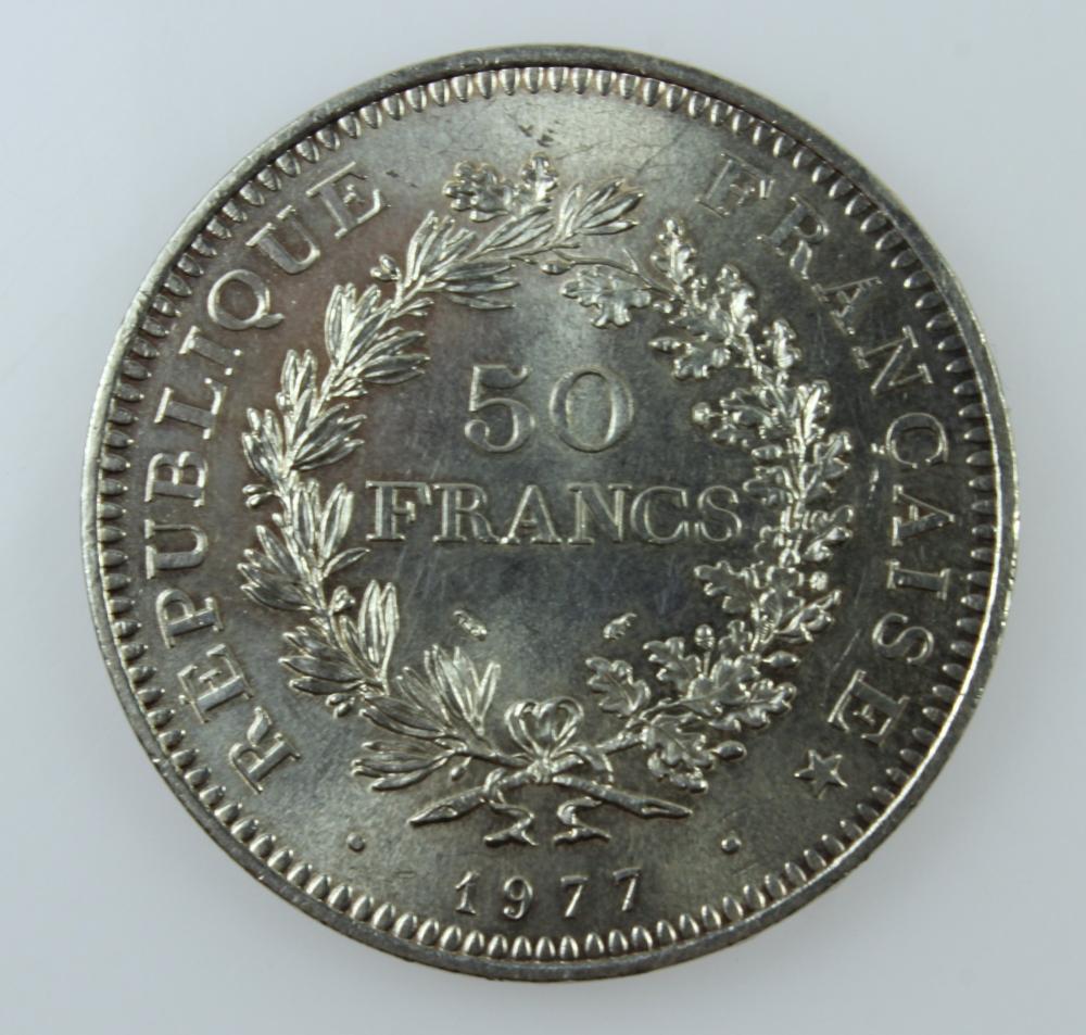 France 1977 Silver (900) 50... image