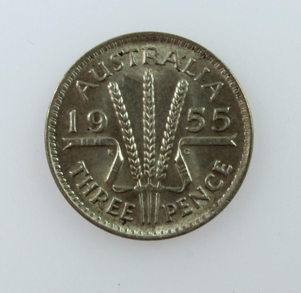 Australia 1955 Threepence, ... image