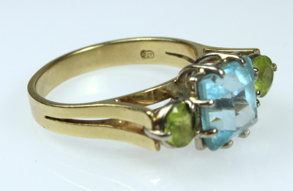 Topaz & Peridot Ring in 9ct... image