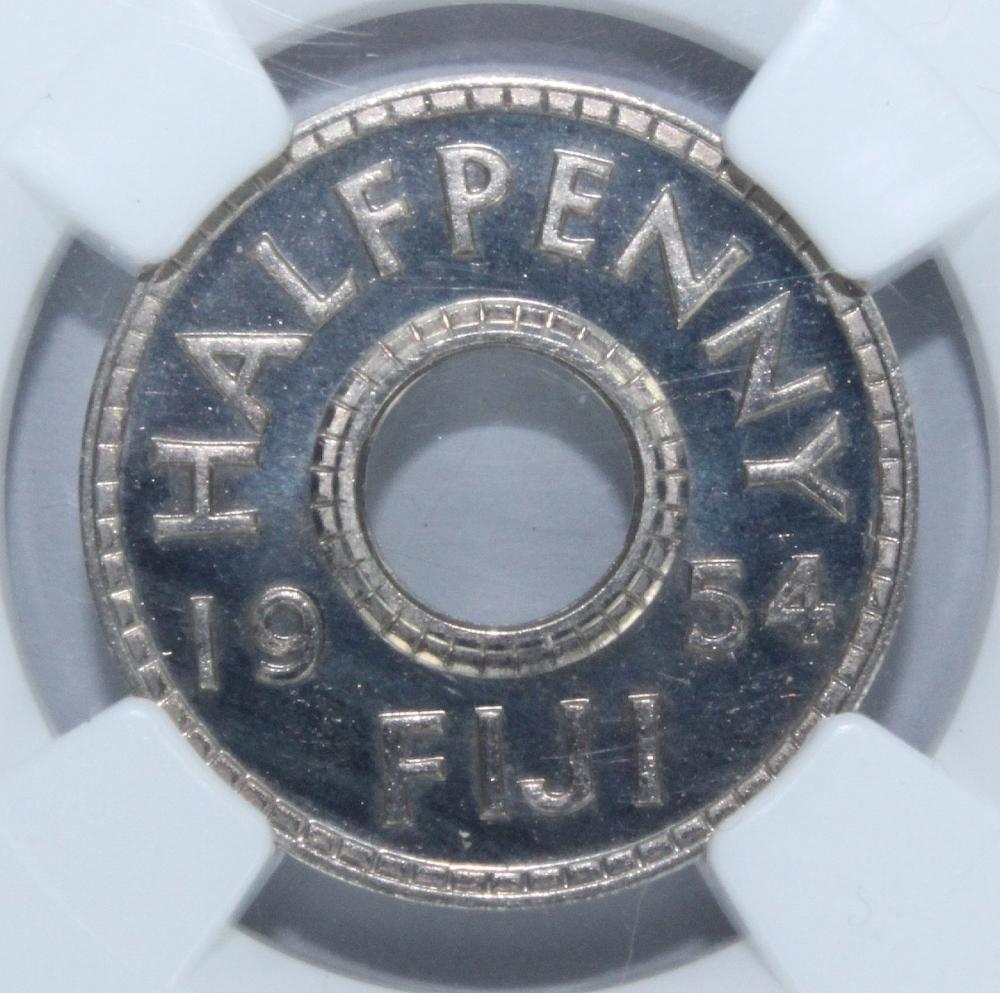 Fiji 1954 Cu-Ni Proof Halfp... image