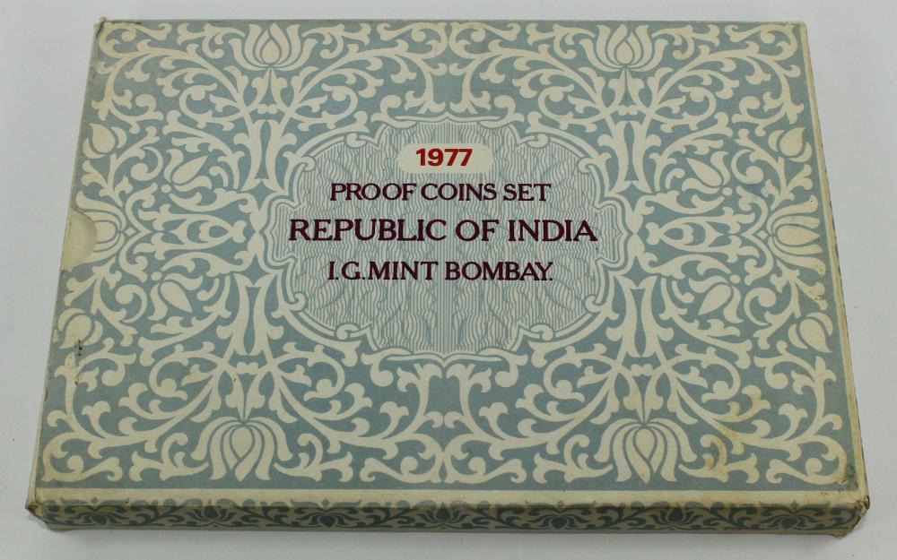 India 1977 B Proof Set, FDC... image