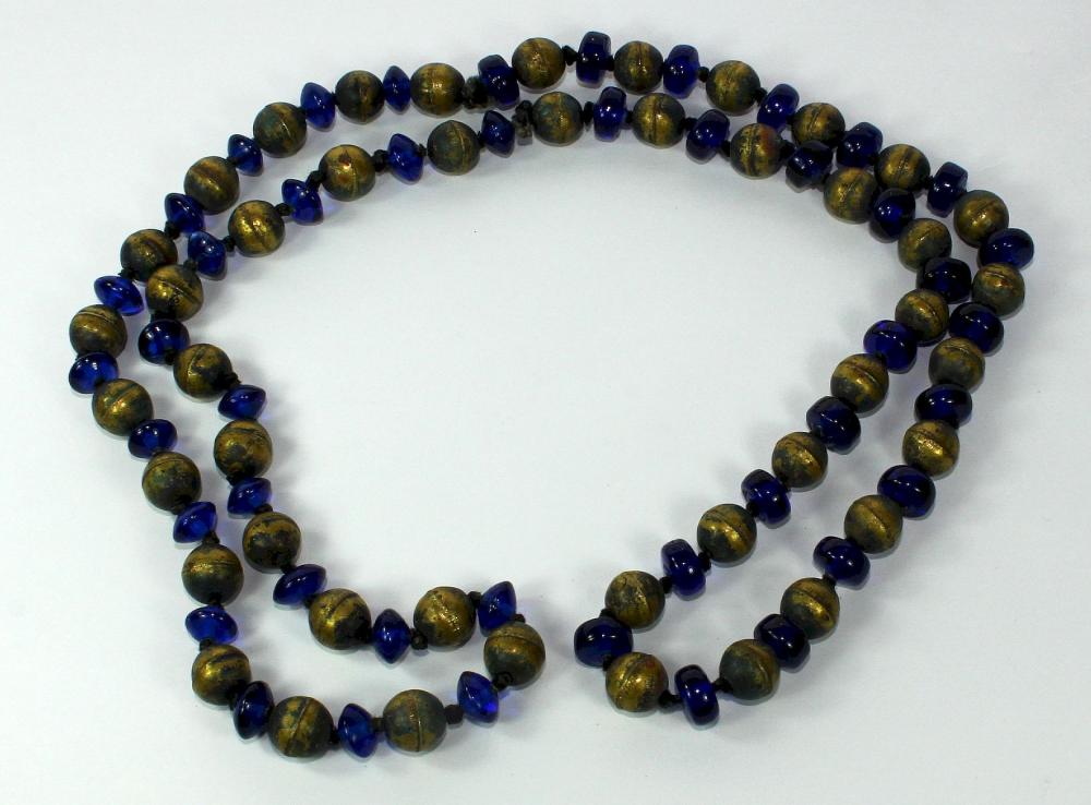 Vintage Blue Glass & Bead N... image