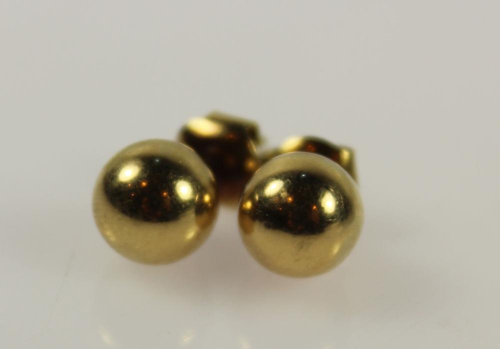 Gold Orb Post Earrings in 1... image