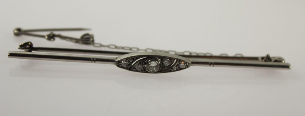 Deco Diamond Bar Brooch in ... image