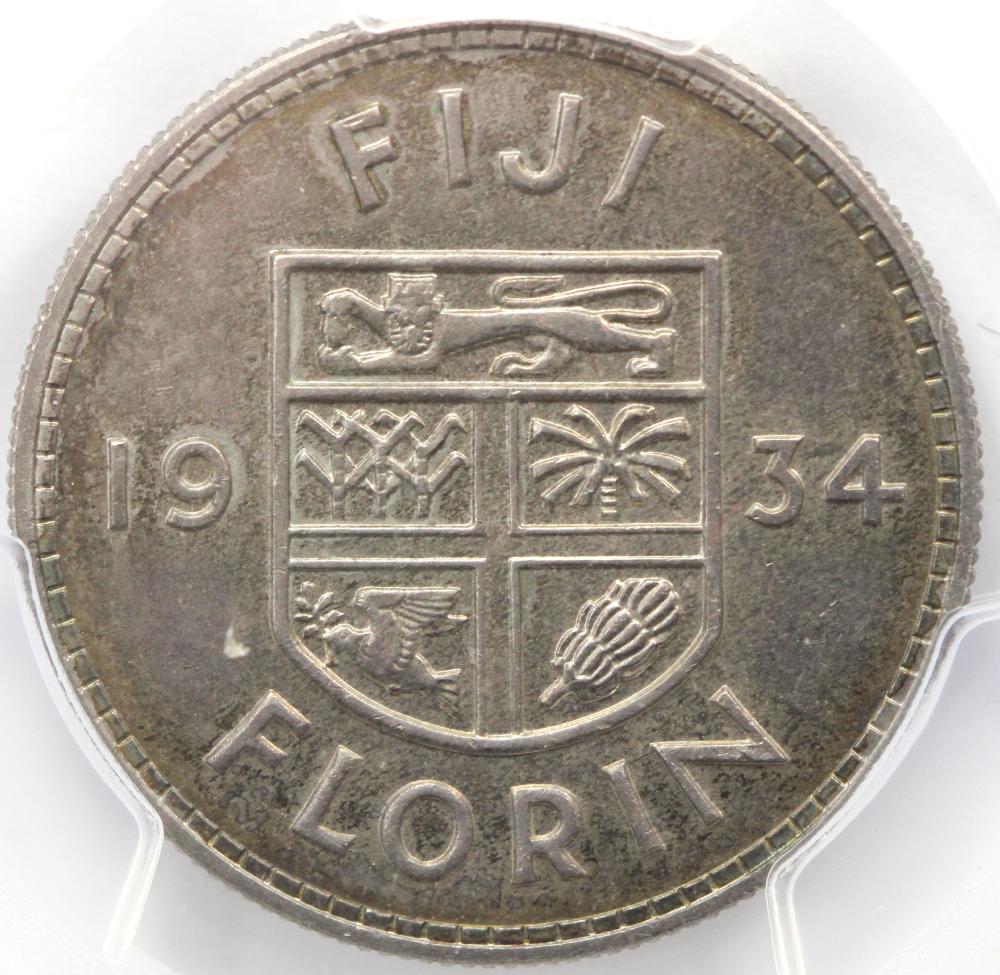 Fiji 1934 Florin, PCGS MS64 image