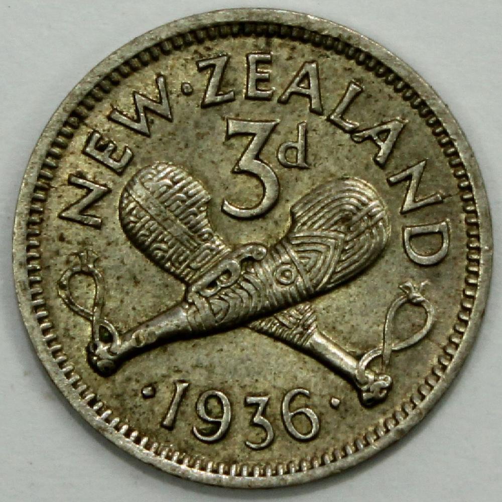 New Zealand 1936 Threepence... image