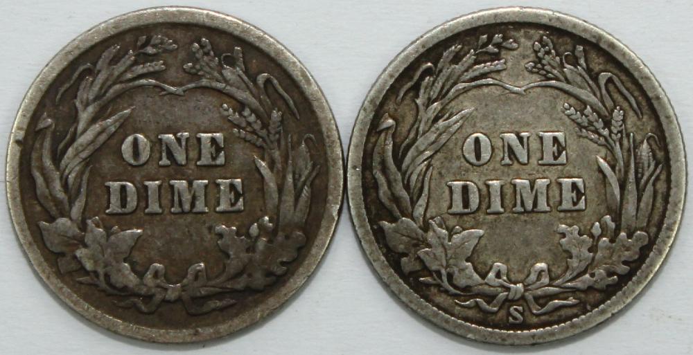 USA 1900 S & 1901 Dimes, go... image