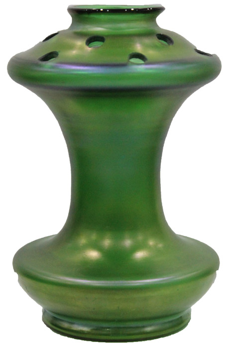 Antique Green Glass Vase ad... image