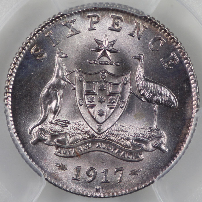 Australia. 1917 M Sixpence,... image