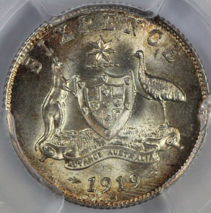 Australia. 1919 M Sixpence,... image