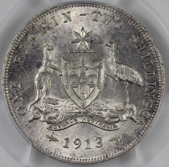 Australia. 1913 Florin, PCG... image