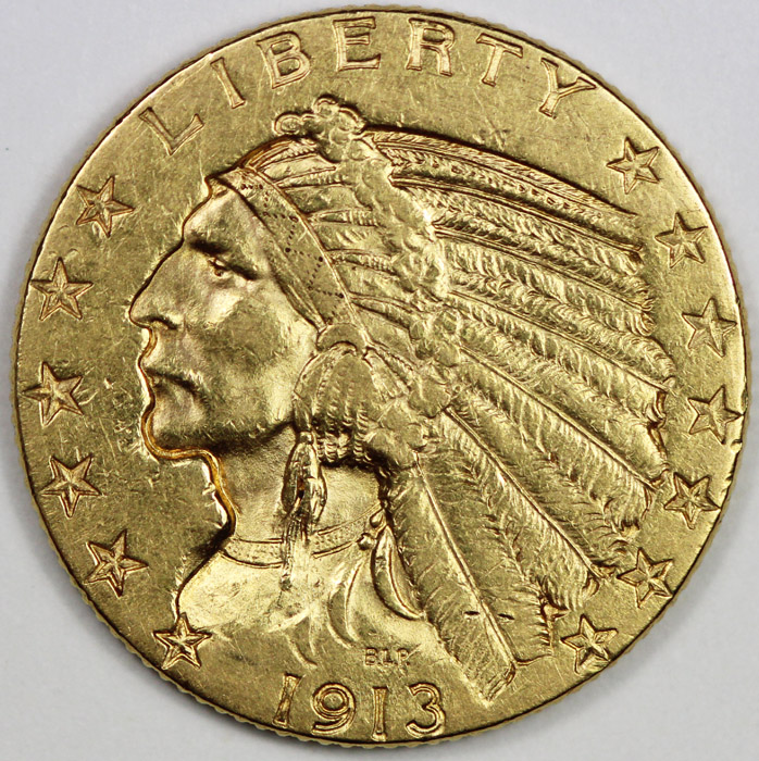 USA. 1913 'Indian' Gold 5 D... image