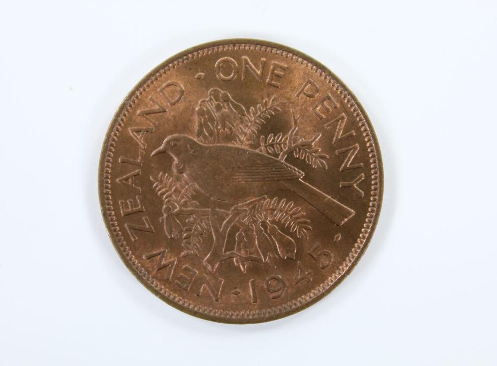 New Zealand 1945 Penny near... image