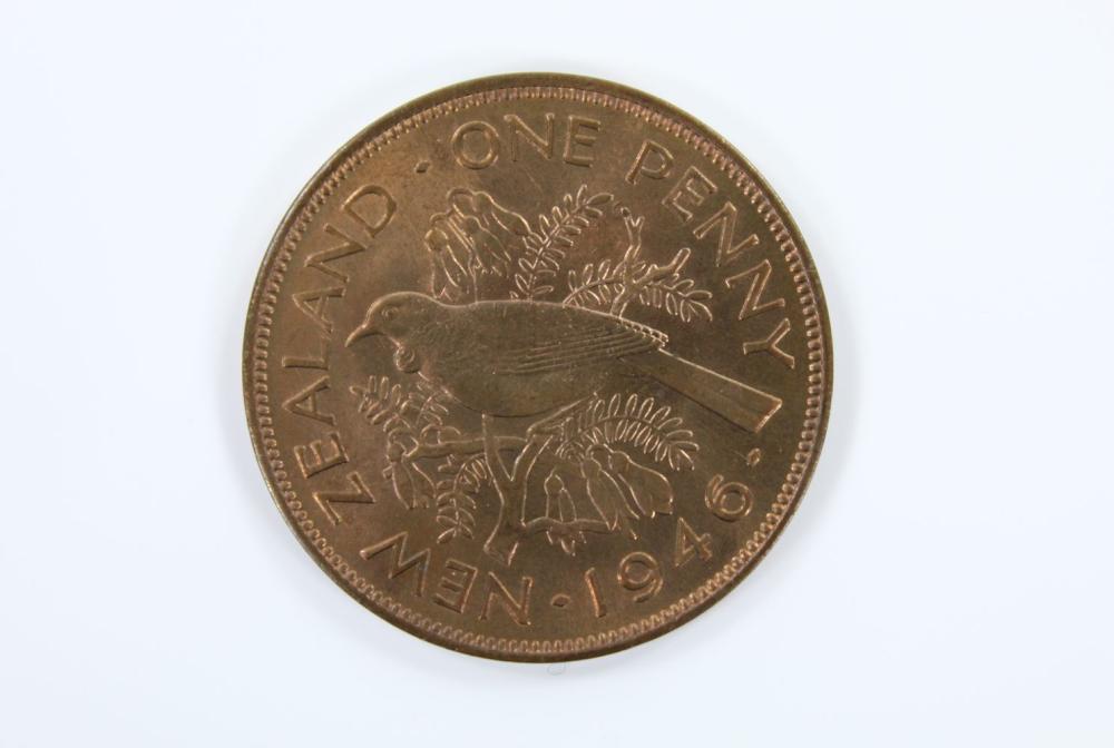 New Zealand 1946 Penny near... image