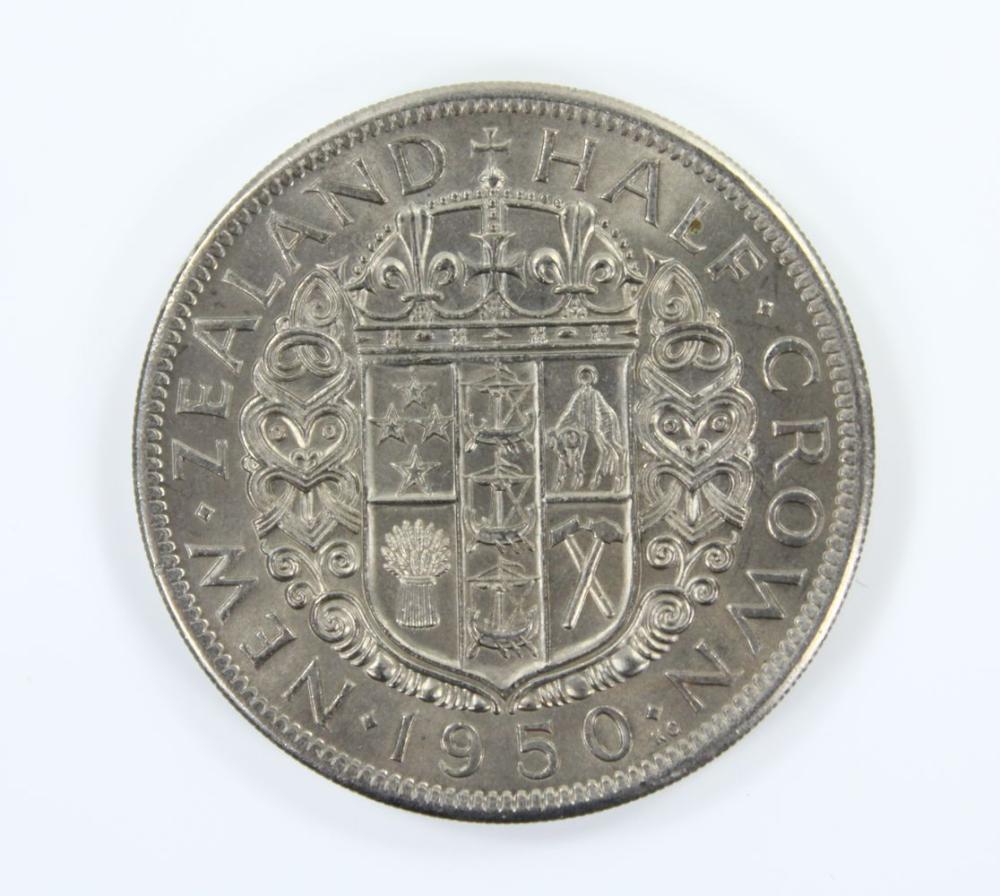 New Zealand 1950 Halfcrown Gem image